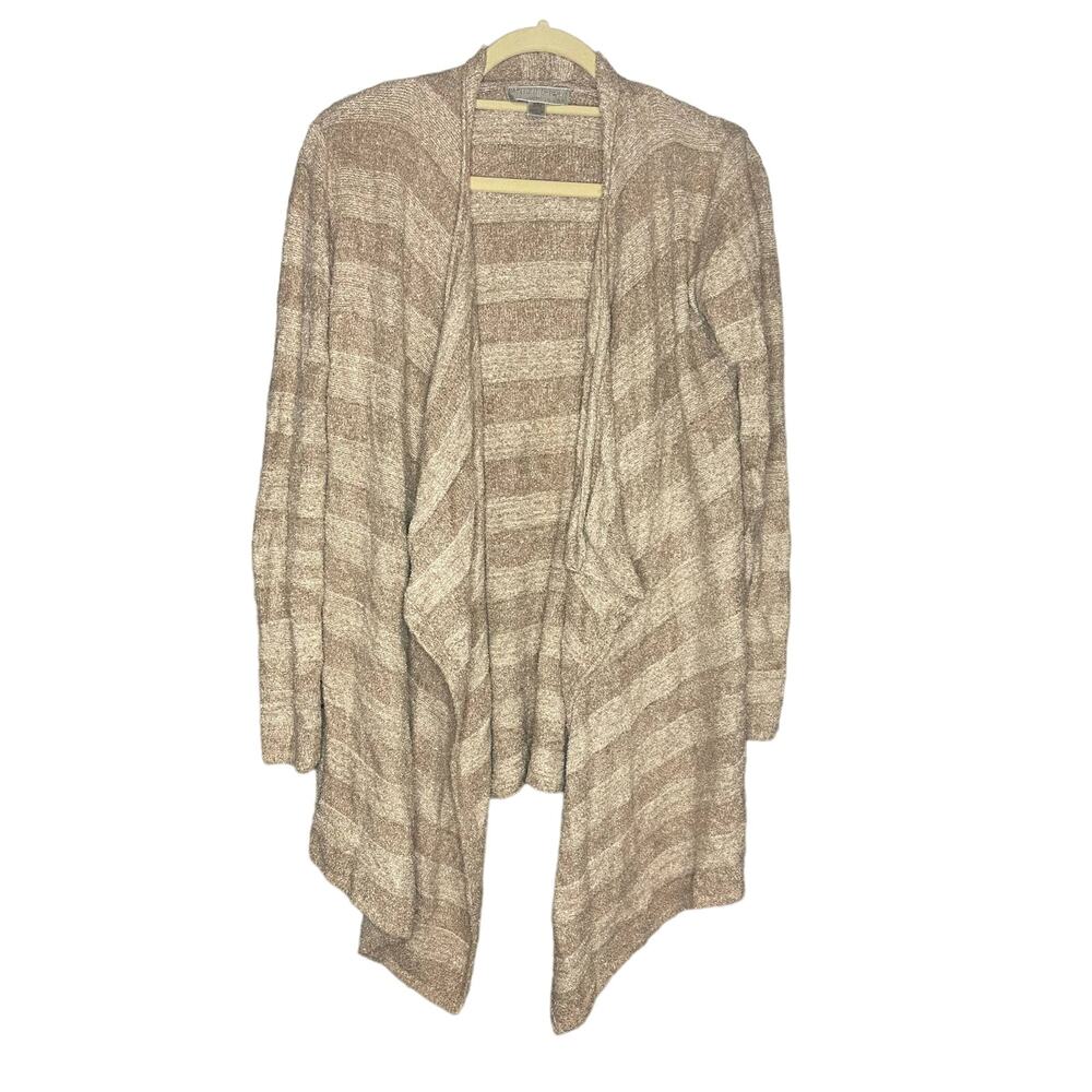 Barefoot Dreams Striped Bamboo Chic Lite Draped Sweater Size S/M